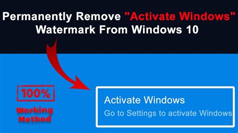 Windows 10 remove activate watermark